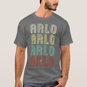 The Name Is Arlo In Retro Vintage Disco Funny T-Shirt