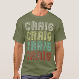 The Name Is Craig In Funny Retro Vintage Disco T-Shirt