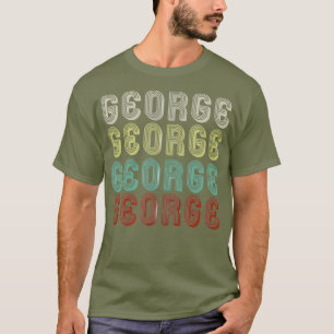 The Name Is George In Funny Retro Vintage Disco T-Shirt