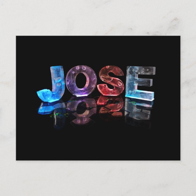 The Name Jose in 3D Lights (Photograph) Postcard (Front)