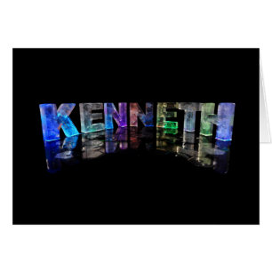 The Name Kenneth in 3D Lights (Photograph)