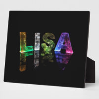 The Name Lisa in 3D Lights (Photograph)