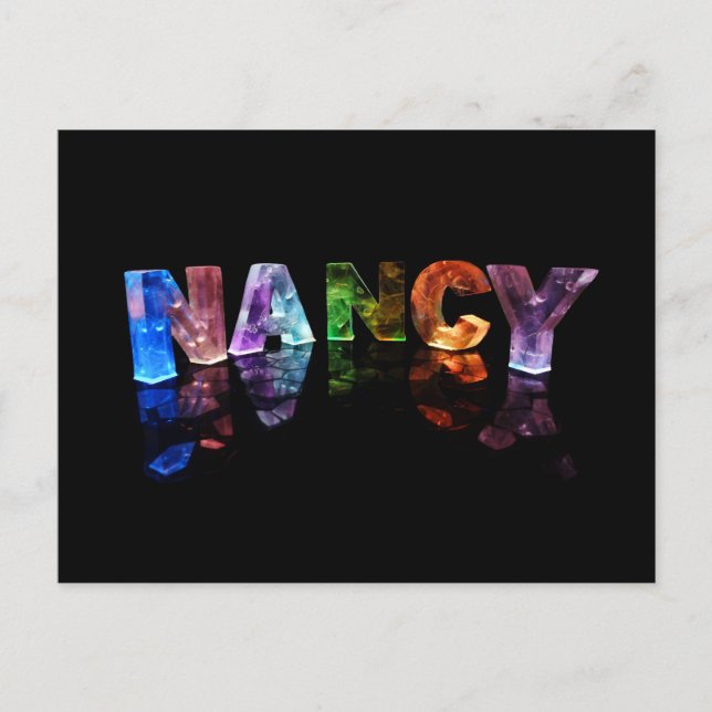 The Name Nancy in 3D Lights (Photograph) Postcard (Front)