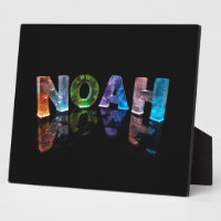 The Name Noah in 3D Lights (Photograph)