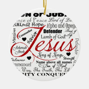 The Name of Jesus Ceramic Tree Decoration