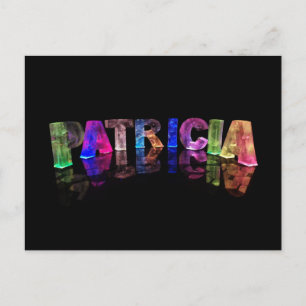 The Name Patricia in 3D Lights (Photograph) Postcard