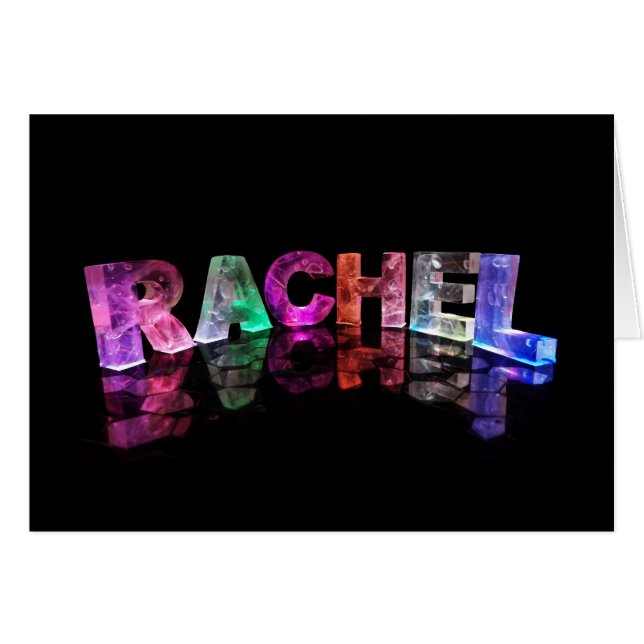 The Name Rachel in 3D Lights (Photograph) (Front Horizontal)