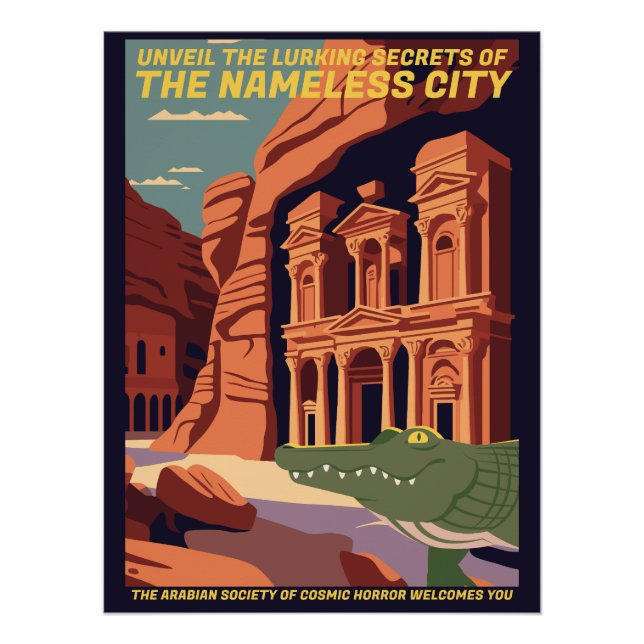 The Nameless City Travel Poster Lovecraft Cthulhu (Front)