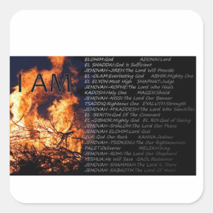 The Names of God Sticker