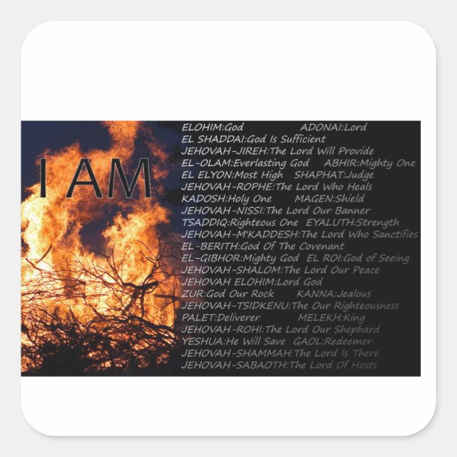 The Names of God Sticker (Front)