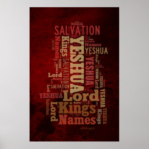 The Names of Yeshua/Jesus  Collage Poster