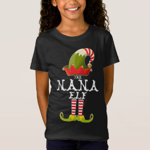 The Nana Elf Funny Christmas Gift Matching Family T-Shirt