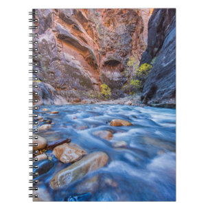 The Narrows Of The Virgin River In Autumn 3 Spiral Notebook