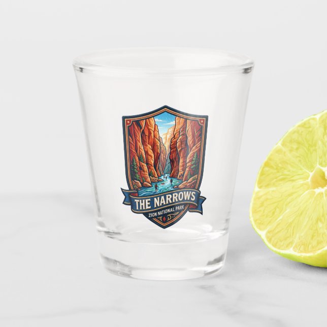 The Narrows USA Shot Glass (Front)
