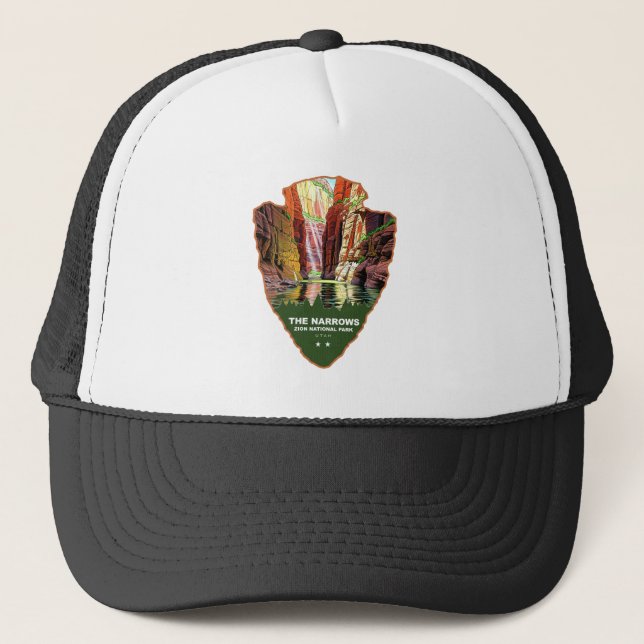 The Narrows Zion National Park Arrowhead Trucker Hat (Front)