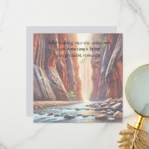 The Narrows / Zion National Park & Quote Thank You Card