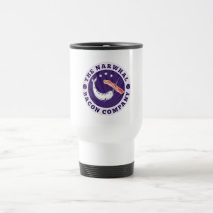 the narwhal whale bacon company travel mug