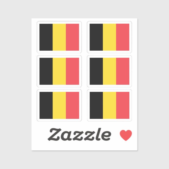 The national flag of Belgium pack of 6 (Sheet)