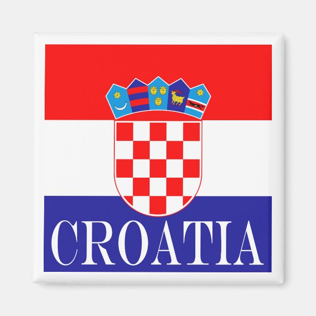 The National flag of Croatia Zastava Hrvatske Magnet (Front)