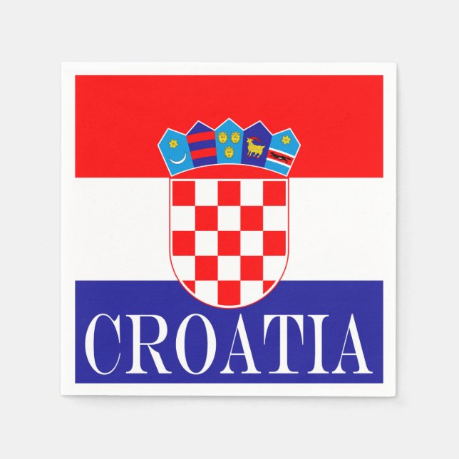 The National flag of Croatia Zastava Hrvatske Napkin (Front)