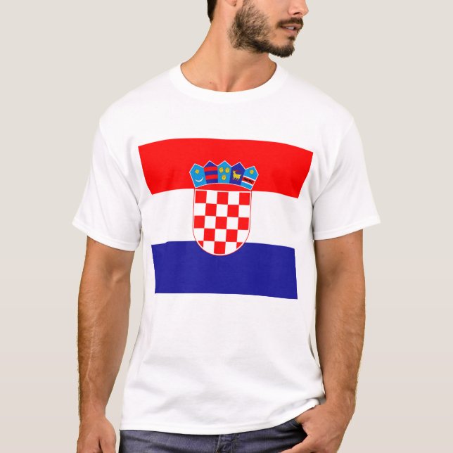 The National flag of Croatia Zastava Hrvatske T-Shirt (Front)