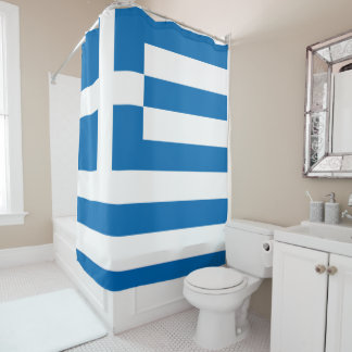 The National flag of Greece Shower Curtain