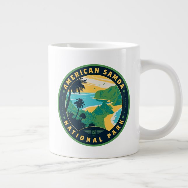 The National Park of American Samoa Large Coffee Mug (Right)
