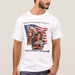 The Native American/Mexican Fusion _ Feeding Hands T-Shirt