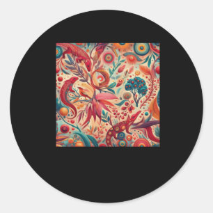The Native Indigenous Australian Aboriginal Patter Classic Round Sticker