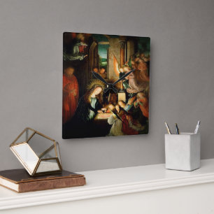 The Nativity 1495 Square Wall Clock