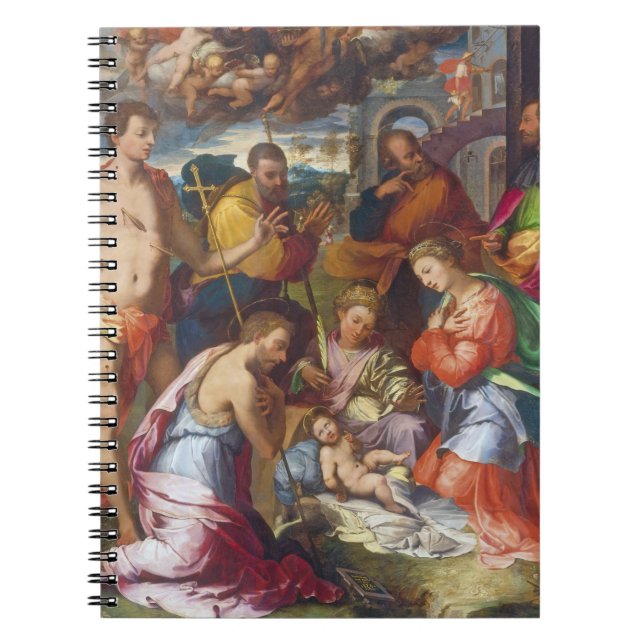 The Nativity, 1534 (oil on panel) Spiral Notebook (Front)