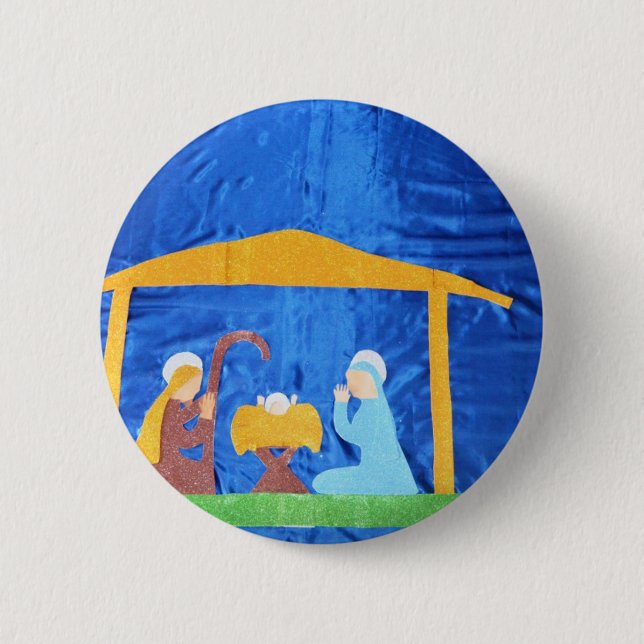 The Nativity 6 Cm Round Badge (Front)