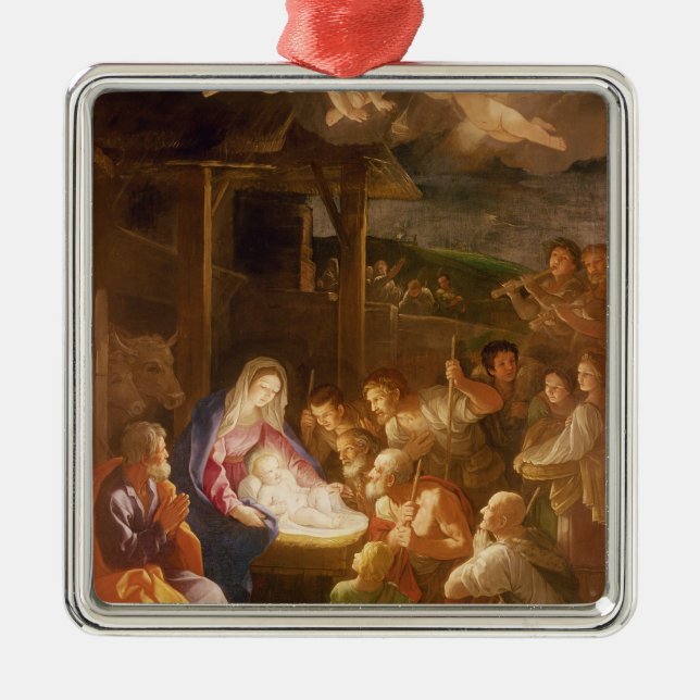 The Nativity at Night, 1640 Metal Tree Decoration (Front)