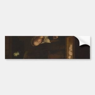 The Nativity at Night (Birth of Jesus, Christmas) Bumper Sticker