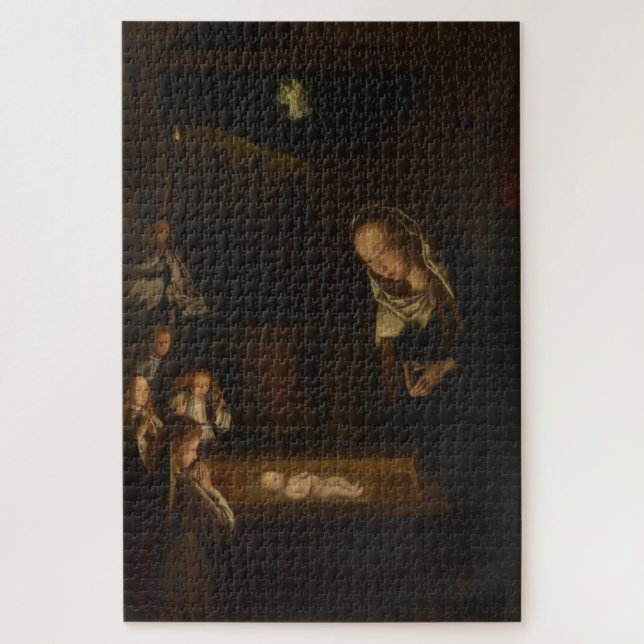 The Nativity at Night (Birth of Jesus, Christmas) Jigsaw Puzzle (Vertical)