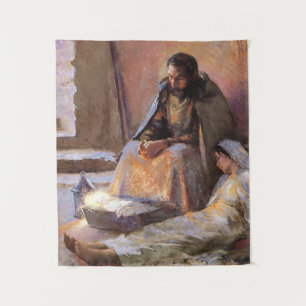 The Nativity By Gari Melchers Tapestry