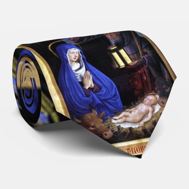 The Nativity by Jean Bourdichon from France Tie (Rolled)