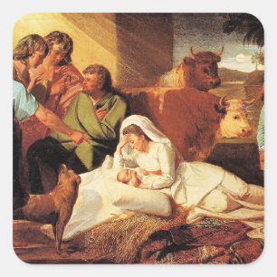 The Nativity by John Singleton Copley Square Sticker