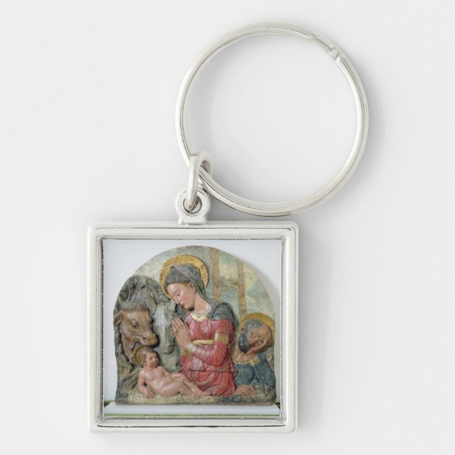 The Nativity, c.1460 (painted terracotta) Key Ring (Front)