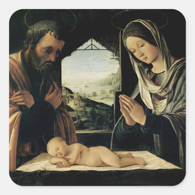 The Nativity, c.1490 Square Sticker (Front)