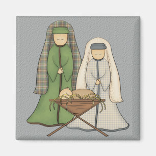 The Nativity Christmas Christian Magnet