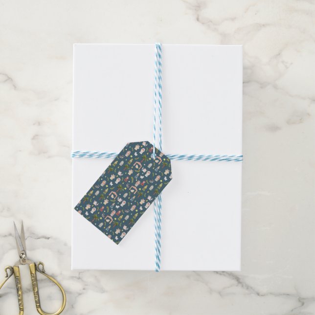 The Nativity Christmas holiday Gift Tags (With Twine)