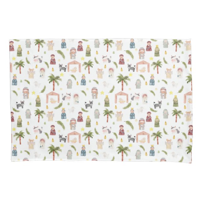 The Nativity Christmas holiday Pillowcase (Front)
