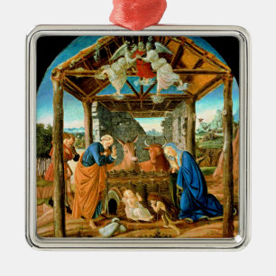 The Nativity, famous painting by Sandro Botticelli Metal Tree Decoration