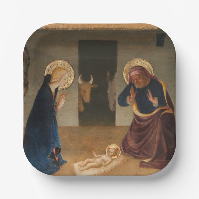 The Nativity  Holiday  Paper Plate (Front)