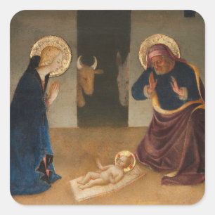 The Nativity Holiday Square Sticker