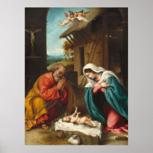 The Nativity - Lorenzo Lotto Fine Art Poster