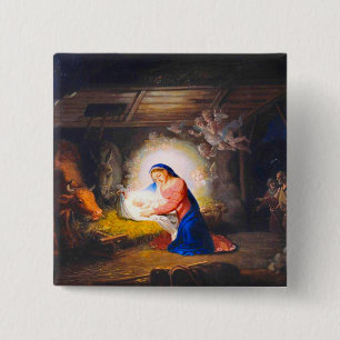 The Nativity of Christ 15 Cm Square Badge