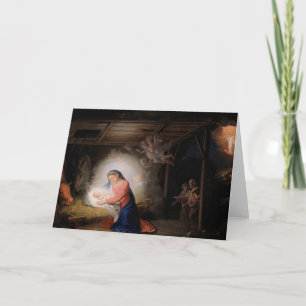 The Nativity of Christ (by Vladimir Borovikovsky) Card