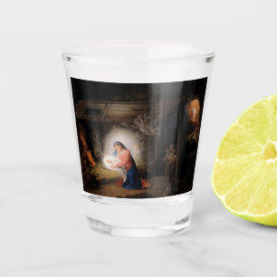 The Nativity of Christ (by Vladimir Borovikovsky) Shot Glass